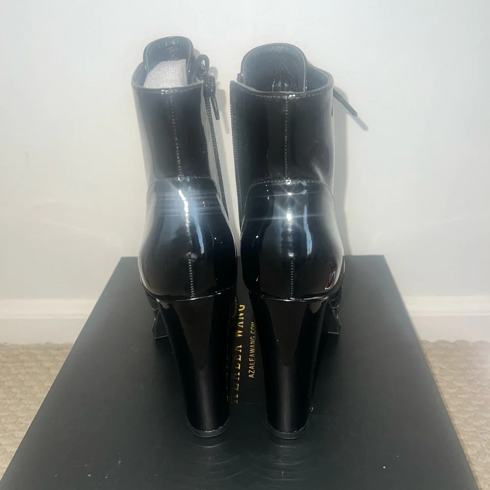 AZALEA WANG Freddie Chunky Lace Up booties SIZE: 8 - Picture 10 of 10